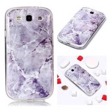 Light Gray Soft TPU Marble Pattern Phone Case for Samsung Galaxy S3