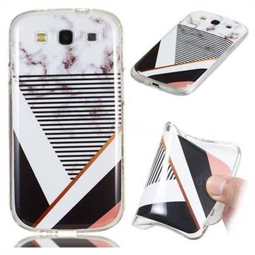 Pinstripe Soft TPU Marble Pattern Phone Case for Samsung Galaxy S3