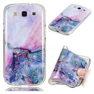 Purple Amber Soft TPU Marble Pattern Phone Case for Samsung Galaxy S3
