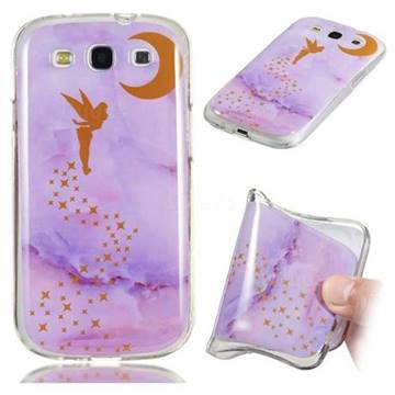 Elf Purple Soft TPU Marble Pattern Phone Case for Samsung Galaxy S3
