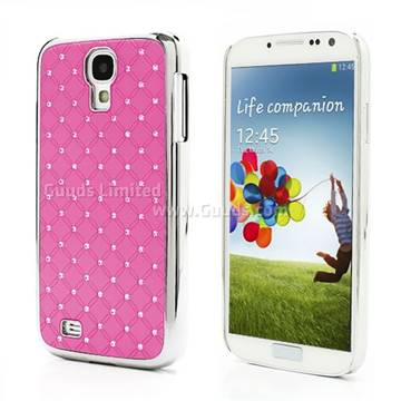 Shiny Starry Sky Rhinestone Hard Electroplating Case for Samsung Galaxy S 4 IV i9500 i9505 - Pink