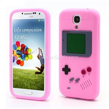 Game Boy Silicone Skin Case for Samsung Galaxy S 4 IV i9500 i9505 - Pink