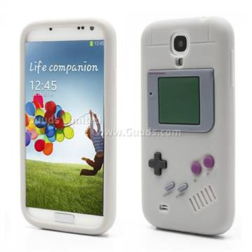 Game Boy Silicone Skin Case for Samsung Galaxy S 4 IV i9500 i9505 - Grey