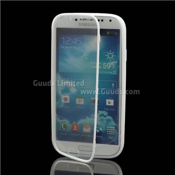 TPU Flip Cover with Transparent PC Screen Cover for Samsung Galaxy S4 i9500 i9502 i9505 - Transparent