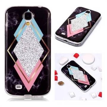 Black Diamond Soft TPU Marble Pattern Phone Case for Samsung Galaxy S4