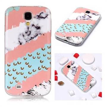 Diagonal Grass Soft TPU Marble Pattern Phone Case for Samsung Galaxy S4