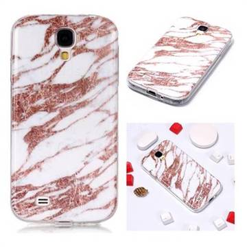 Rose Gold Grain Soft TPU Marble Pattern Phone Case for Samsung Galaxy S4