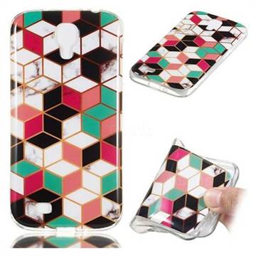 Three-dimensional Square Soft TPU Marble Pattern Phone Case for Samsung Galaxy S4