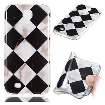 Black and White Matching Soft TPU Marble Pattern Phone Case for Samsung Galaxy S4