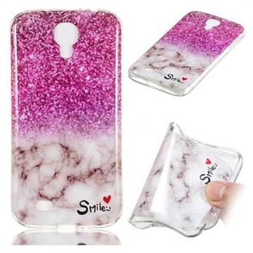 Love Smoke Purple Soft TPU Marble Pattern Phone Case for Samsung Galaxy S4