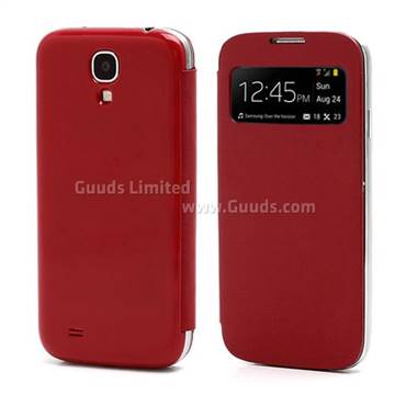 S-View Flip Battery Cover for Samsung Galaxy S4 i9500 - Red