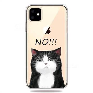 Cat Say No Clear Varnish Soft Phone Back Cover for iPhone 11 (6.1 inch)