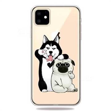 Selfie Dog Clear Varnish Soft Phone Back Cover for iPhone 11 (6.1 inch)