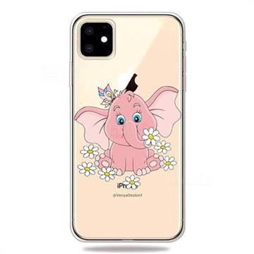 Tiny Pink Elephant Clear Varnish Soft Phone Back Cover for iPhone 11 (6.1 inch)