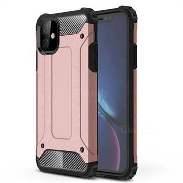 King Kong Armor Premium Shockproof Dual Layer Rugged Hard Cover for iPhone 11 (6.1 inch) - Rose Gold