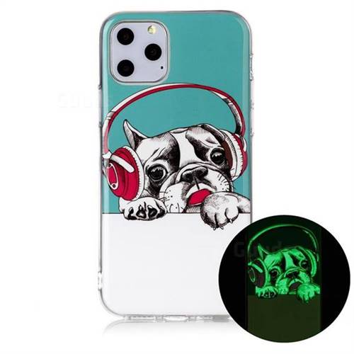 Headphone Puppy Noctilucent Soft TPU Back Cover for iPhone 11 (6.1 inch)
