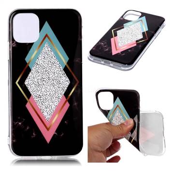 Black Diamond Soft TPU Marble Pattern Phone Case for iPhone 11 (6.1 inch)