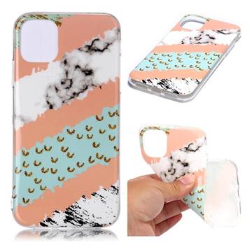 Diagonal Grass Soft TPU Marble Pattern Phone Case for iPhone 11 (6.1 inch)