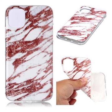 Rose Gold Grain Soft TPU Marble Pattern Phone Case for iPhone 11 (6.1 inch)
