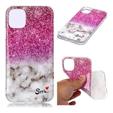 Love Smoke Purple Soft TPU Marble Pattern Phone Case for iPhone 11 (6.1 inch)