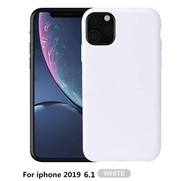 Howmak Slim Liquid Silicone Rubber Shockproof Phone Case Cover for iPhone 11 (6.1 inch) - White
