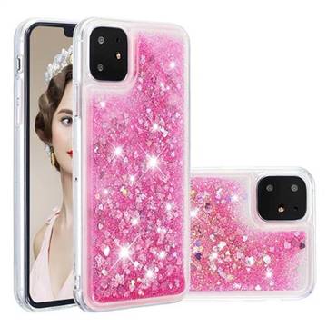 Dynamic Liquid Glitter Quicksand Sequins TPU Phone Case for iPhone 11 (6.1 inch) - Rose
