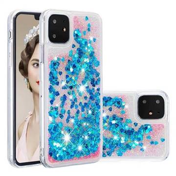Dynamic Liquid Glitter Quicksand Sequins TPU Phone Case for iPhone 11 (6.1 inch) - Blue