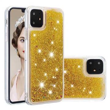 Dynamic Liquid Glitter Quicksand Sequins TPU Phone Case for iPhone 11 (6.1 inch) - Golden