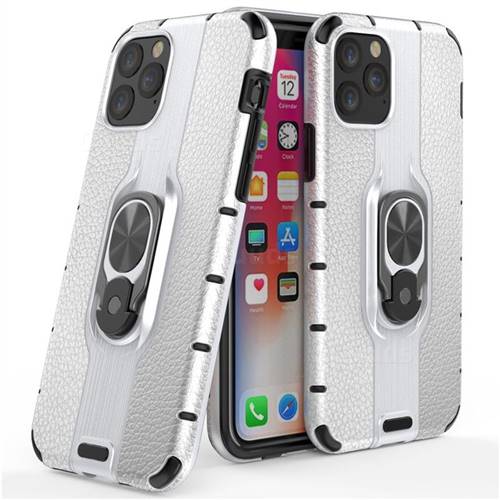 Alita Battle Angel Armor Metal Ring Grip Shockproof Dual Layer Rugged Hard Cover for iPhone 11 (6.1 inch) - Silver