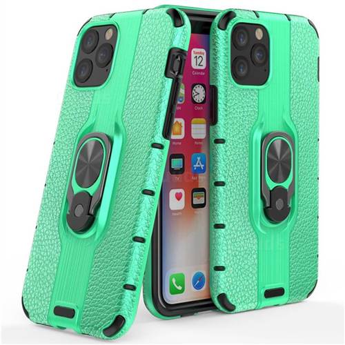 Alita Battle Angel Armor Metal Ring Grip Shockproof Dual Layer Rugged Hard Cover for iPhone 11 (6.1 inch) - Green