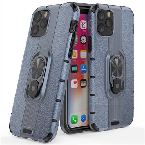 Alita Battle Angel Armor Metal Ring Grip Shockproof Dual Layer Rugged Hard Cover for iPhone 11 (6.1 inch) - Blue