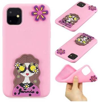Violet Girl Soft 3D Silicone Case for iPhone 11 (6.1 inch)