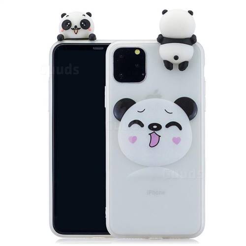 Smiley Panda Soft 3D Climbing Doll Soft Case for iPhone 11 (6.1 inch)