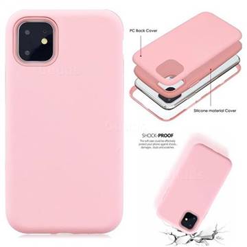 Matte PC + Silicone Shockproof Phone Back Cover Case for iPhone 11 (6.1 inch) - Pink