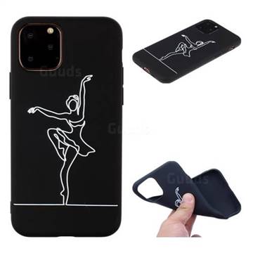 Dancer Chalk Drawing Matte Black TPU Phone Cover for iPhone 11 (6.1 inch)