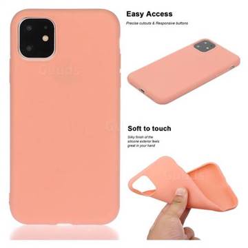 Soft Matte Silicone Phone Cover for iPhone 11 (6.1 inch) - Coral Orange