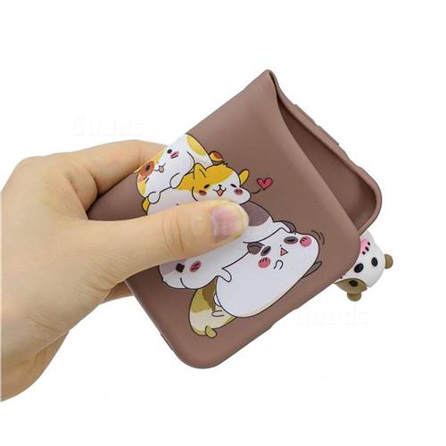 Hamster Family Soft 3D Climbing Doll Stand Soft Case for iPhone 11 (6.1 ...