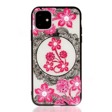 Daffodil Lace Diamond Flower Soft TPU Back Cover for iPhone 11 (6.1 inch)