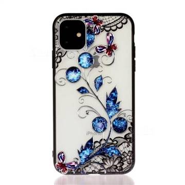 Butterfly Lace Diamond Flower Soft TPU Back Cover for iPhone 11 (6.1 inch)