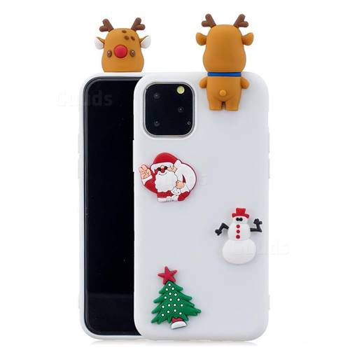 White Elk Christmas Xmax Soft 3D Silicone Case for iPhone 11 (6.1 inch)