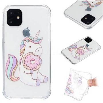 Donut Unicorn Anti-fall Clear Varnish Soft TPU Back Cover for iPhone 11 (6.1 inch)