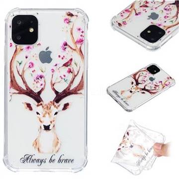 Always be Brave Anti-fall Clear Varnish Soft TPU Back Cover for iPhone 11 (6.1 inch)