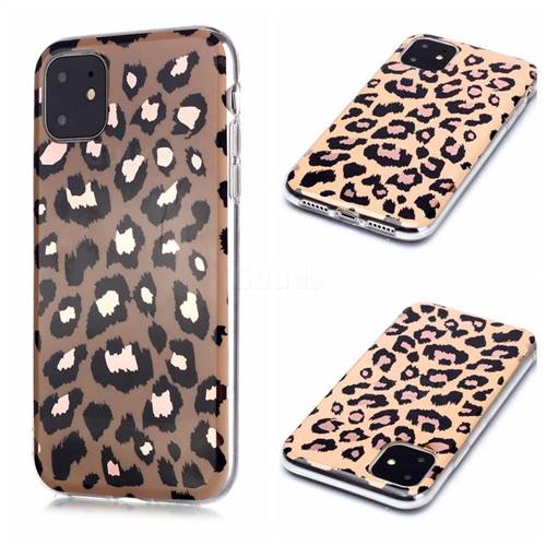 Leopard Galvanized Rose Gold Marble Phone Back Cover for iPhone 11 (6.1 inch)