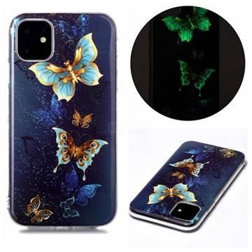 Golden Butterflies Noctilucent Soft TPU Back Cover for iPhone 11 (6.1 inch)