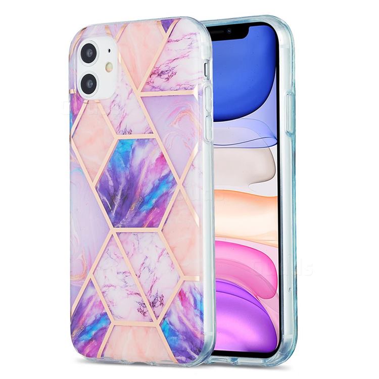 Purple Dream Marble Pattern Galvanized Electroplating Protective Case Cover for iPhone 11 (6.1 inch)