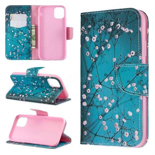 Blue Plum Leather Wallet Case for iPhone 11