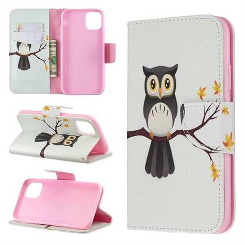 Owl on Tree Leather Wallet Case for iPhone 11