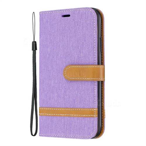Jeans Cowboy Denim Leather Wallet Case for iPhone 11 - Purple - iPhone ...