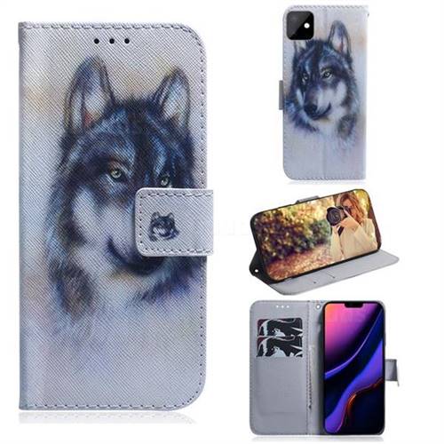Snow Wolf PU Leather Wallet Case for iPhone 11 (6.1 inch)