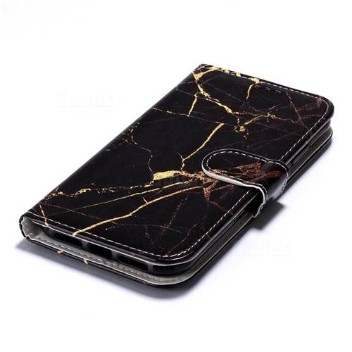 Black Gold Marble PU Leather Wallet Case for iPhone 11 (6.1 inch